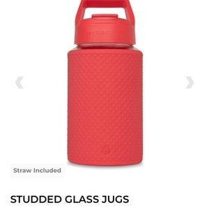 HydroJug Studded Glass Container /NEW
